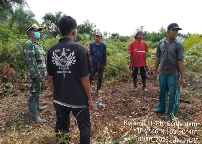 Babinsa Terima Aduan Karhutlah