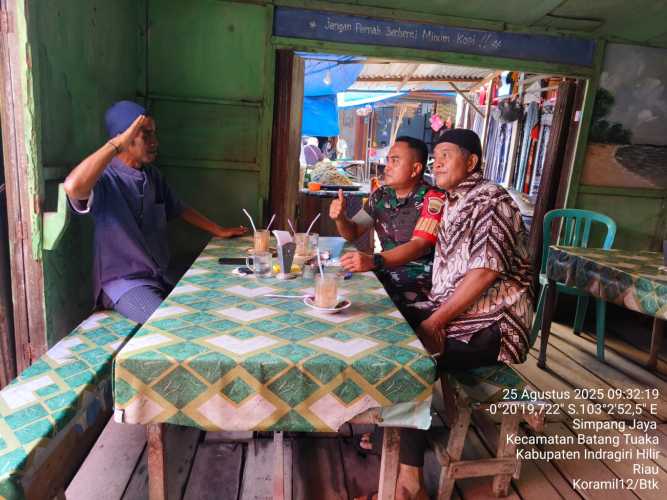 Babinsa Koramil 12/Batang Tuaka Laksanakan Pembinaan Wilayah Secara Rutin