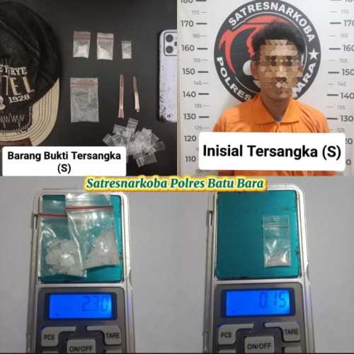 Sat Resnarkoba Polres Batu Bara Ungkap Kasus Narkoba di Mangkai Baru