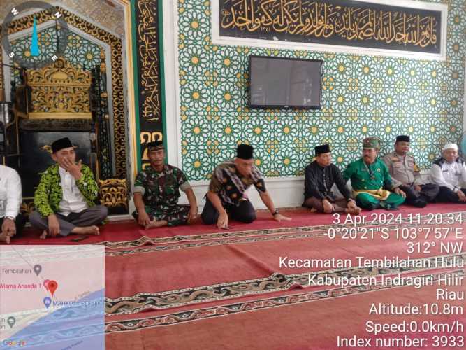 Peltu Jaharzam Menghadiri Safari Ramadhan Pj.di Tembilahan Hulu