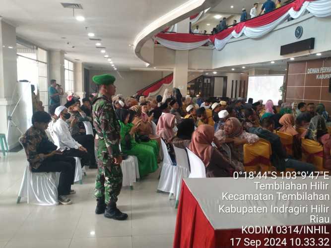 Personil Koramil 01/Tembilahan Amankan Rapat Paripurna Pengucapan Sumpah /Janji Anggota DPRD Inhil