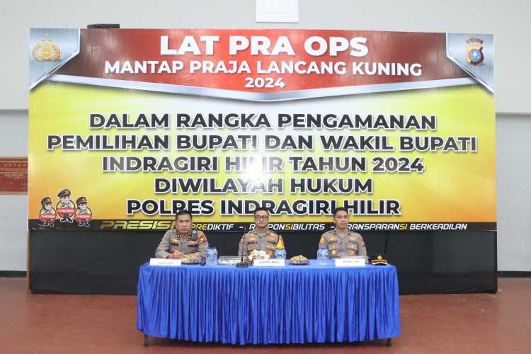 Kapolres Inhil Pimpin Lat Pra Ops Mantap Praja Lancang Kuning 2024