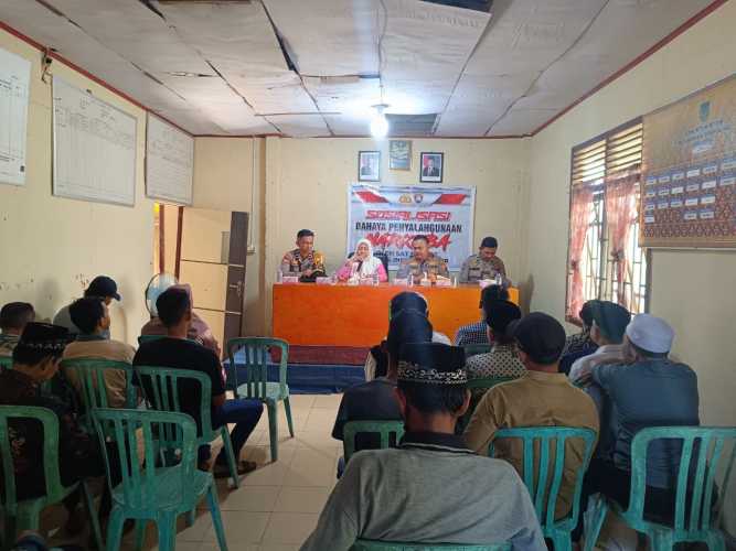 Sat Binmas Polres Inhil Gelar Sosialisasi Bahaya Narkoba di Tempuling, Ajak Masyarakat Aktif Cegah Peredaran