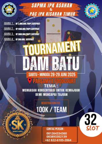 IPK Buka Pendaftaran Turnamen Dam Batu Asahan