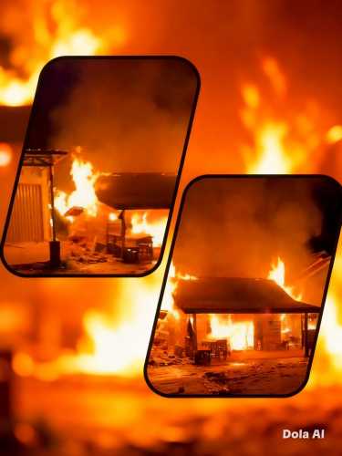 Kebakaran Hanguskan Kedai Sembako di Kuala Keritang, Kerugian Capai Rp65 Juta