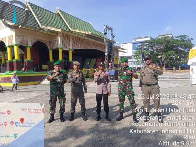 Serka Surung Simbolon Bersama Tim Lakukan Pengamanan Iven Wisata Religi Kab Inhil Hari Ketiga