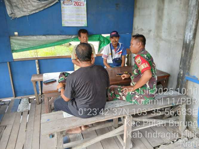 Babinsa Koramil 11/Pulau Burung pejuang Binter dalam mencegah pengaruh narkoba dan dampaknya bagi masyarakat setempat