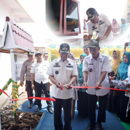 Pemerintah Desa Simpang Tiga Mengucapkan Terimakasih Kepada Bupati H. Muhammad Wardan Atas Terbangunnya Kantor Desa