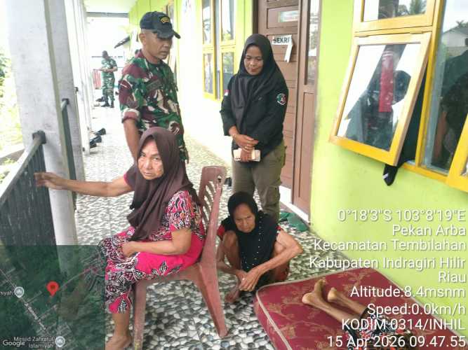 Babinsa Sialang Panjang Laksanakan Anjang Sosial ke Panti Pondok Bhakti Lansia