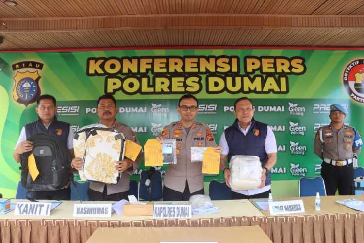 Nilainya Rp9,9 Miliar, Sabu Jumbo Jaringan Internasional Berhasil Dipatahkan di Dumai