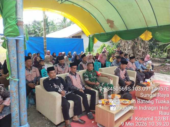 Babinsa Sungai Raya Hadiri Halal Bihalal dan Pelepasan Siswa Yayasan Nurul Ikhlas di Batang Tuaka