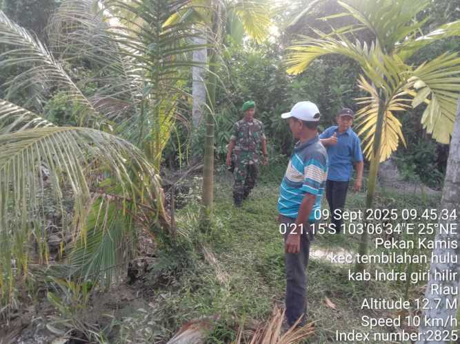 Danposramil  01/Tembilahan Rutin Patroli Cegah Karhutla, Situasi Aman dan Terkendali