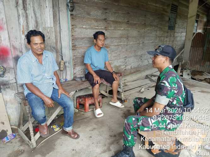 Babinsa Koramil 01/Tembilahan Tekankan Pola Kebersihan dan Kesehatan di Bulan Ramadhan