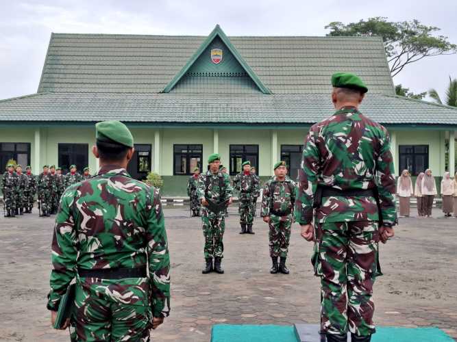Koramil 01/Tbh Gelar Upacara Bulanan, Tingkatkan Disiplin dan Kesadaran
