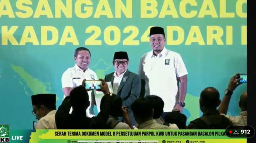 Kantongi Model B.KWK PKB, Pasangan Abdul Wahid dan SF. Hariyanto Siap Mendaftar ke KPU