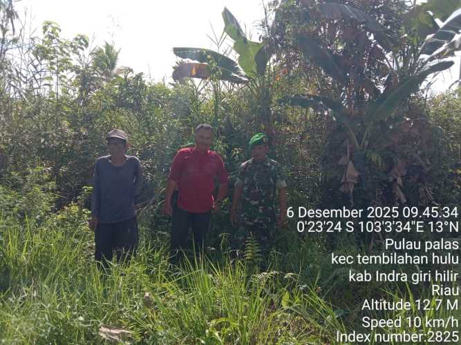 Danposramil 01/Tembilahan Hulu Laksanakan Patroli Tapal Batas dan Pantau Potensi Bencana Alam