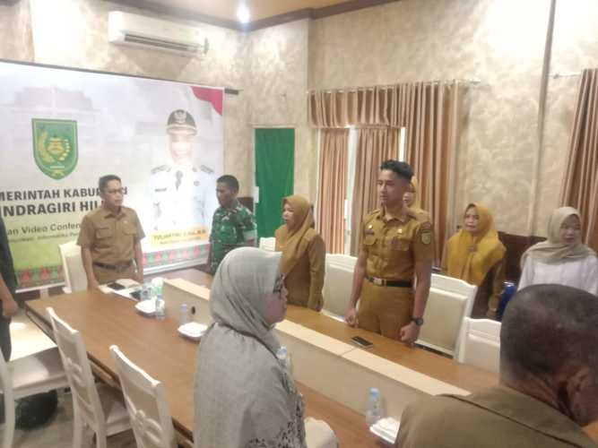 Peltu Jaharzam Wakili Dandim 0314/Inhil dalam Rapat Koordinasi Pengendalian Inflasi Daerah (TPID) Kabupaten Indragiri Hilir Tahun 2025: