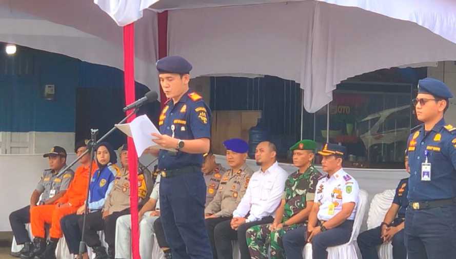 Apel kesiagaan Pembukaan  Pos Koordinasi Penyelengaraan Angkutan Laut Natal 2024 dan Tahun Baru 2025 Kantor KSOP Kelas IV Tembilahan