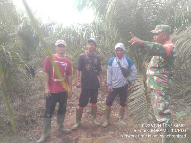 Babinsa Terus Lakukan Langkah Preventif Penanganan Karhutlah