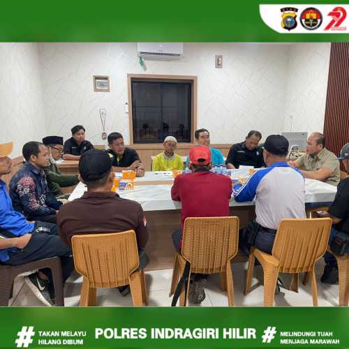 Satintelkam Polres Inhil Gelar Koordinasi Penanganan Karhutla di Kecamatan Tembilahan