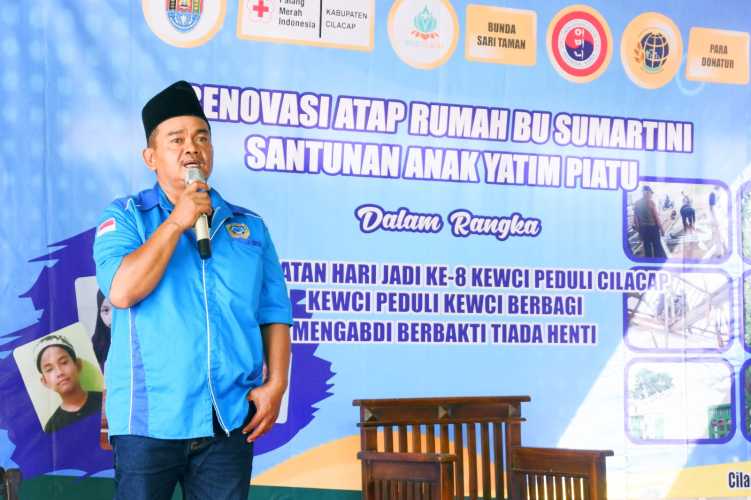 KEWCI PEDULI CILACAP Renovasi Atap Rumah Warga Jeruklegi Wetan dan Santuni Puluhan Anak Yatim