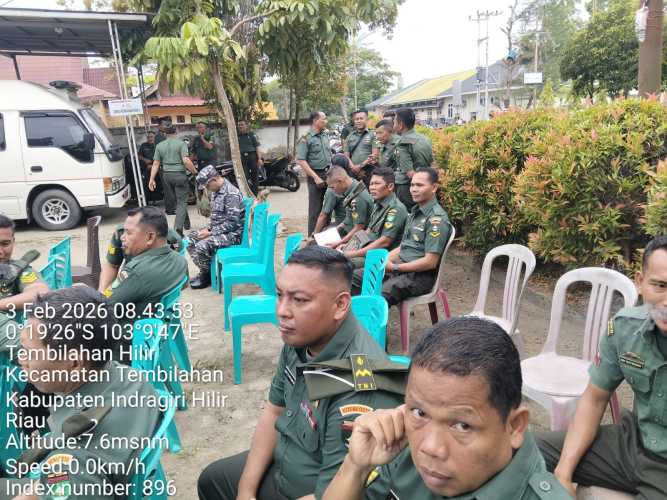 Peduli Kemanusiaan, Koramil 01/Tembilahan Donor Darah di Momen HUT Persit ke-80