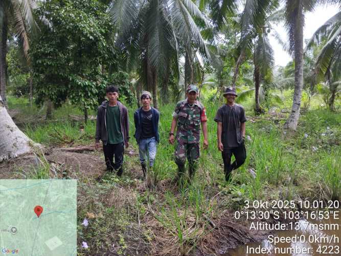 Babinsa Koramil 12/Btk Laksanakan Patroli Tapal Batas, Antisipasi Konflik Agraria