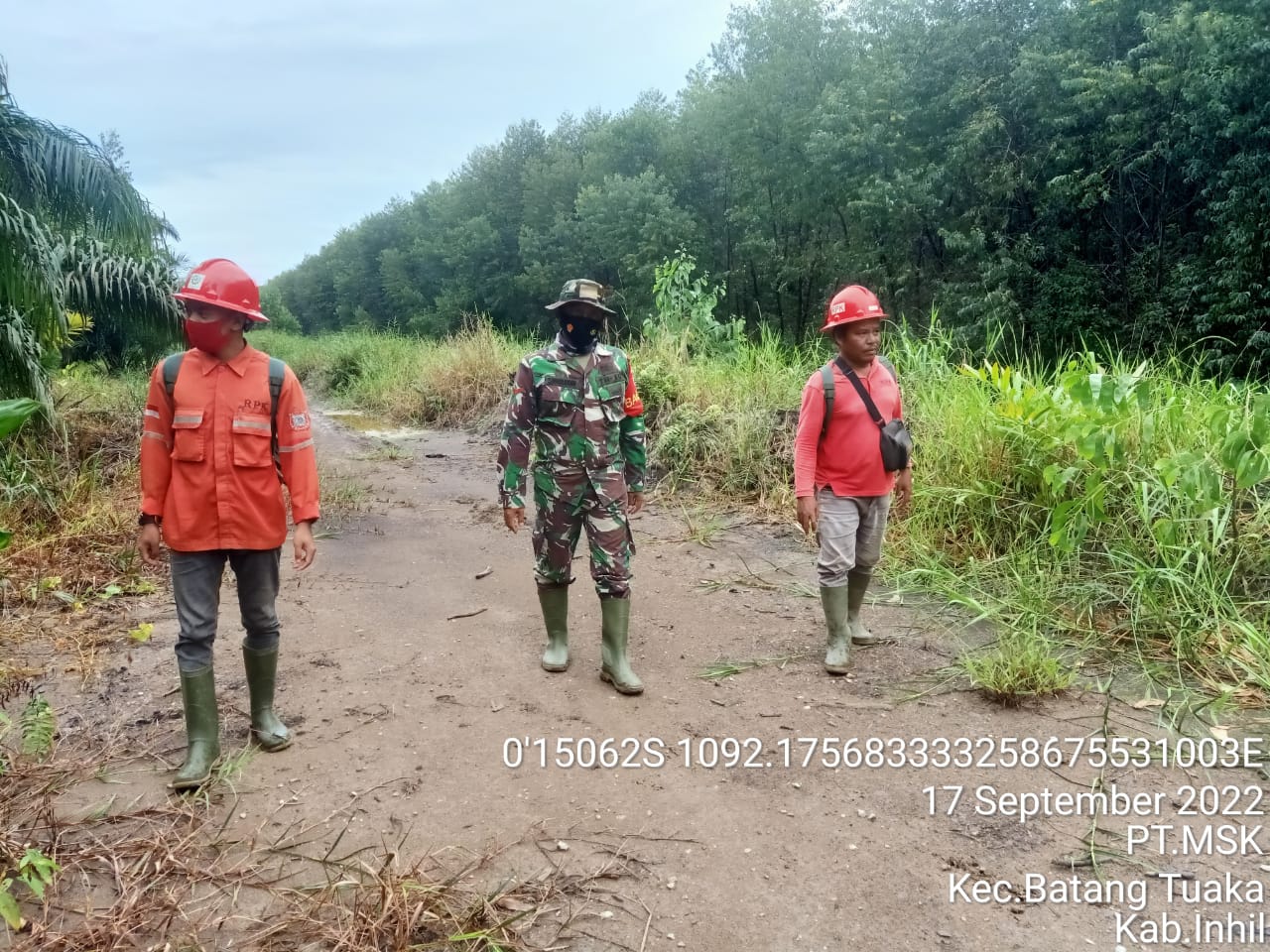 Kopda Sihabuddin Babinsa Koramil 12/Batang Tuaka Memperhatikan Kawasan Bebas Api