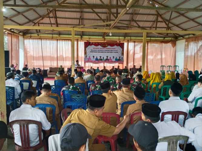 Plh.Danramil Batang Tuaka Hadiri Acara Pisah Sambut Forkopimcam Batang Tuaka