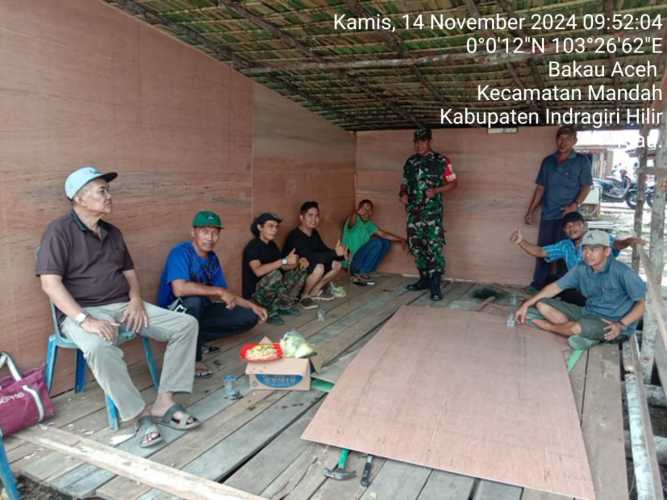 Babinsa Bakau Aceh Merawat Komsos dengan Silaturahmi