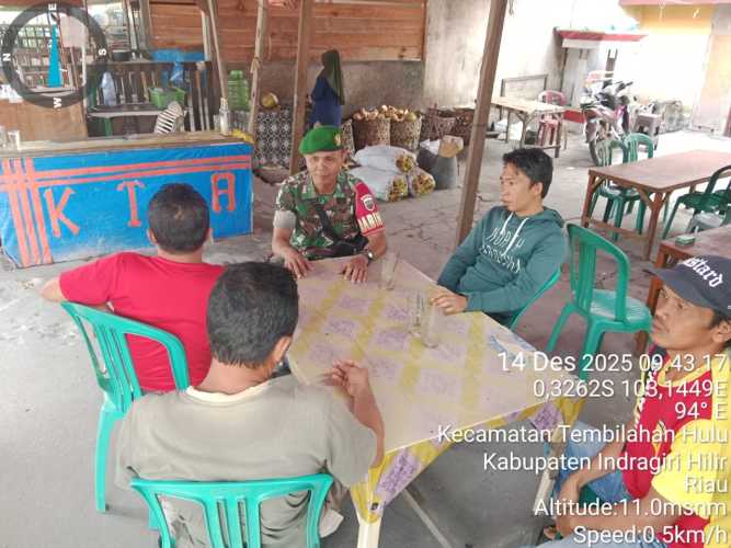 Sentuhan Babinsa  Tembilahan Hulu di Tengah Warga, Proteksi Dini Narkoba Dimulai dari Komduk