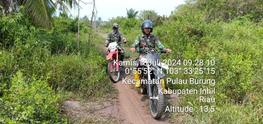 Jaga Lahan Gambut dari Titik api, Babinsa Pantau Lahan Rawan Karhutlah