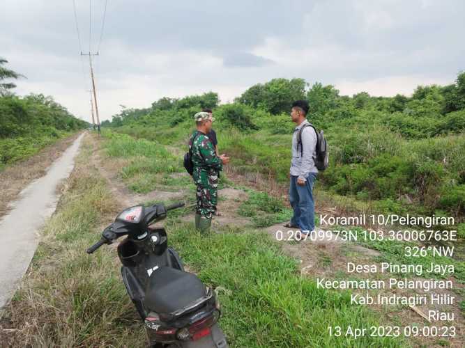 Serda Erik Arianto Patok Kawasan Bebas Karhutlah