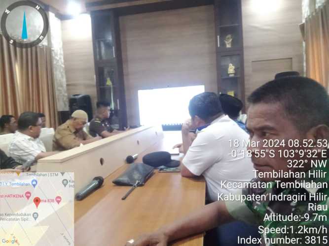 Mewakili Danramil, Peltu jaharzam Hadiri Rapat Pengendalian Inflasi  Daerah di Bulan Ramadhan