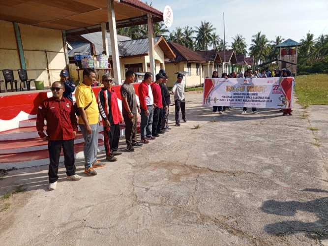 Babinsa Koramil 11/Pulau Burung Hadiri Sosialisasi Pilkada Serentak Tahun 2024 dengan Jalan Sehat