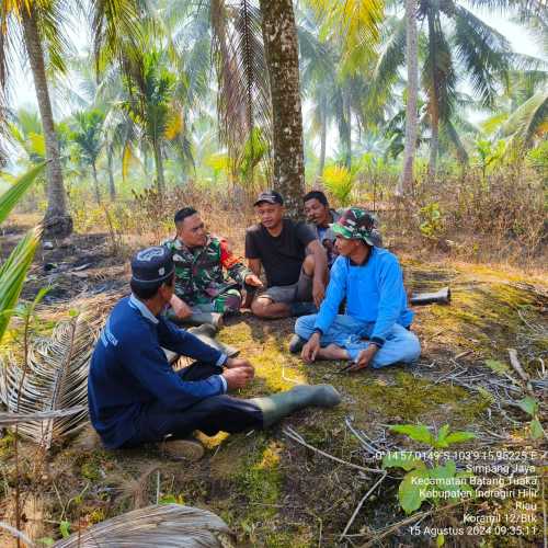 Serda Siswanto Bersama Petani Lakukan Koordinasi Terkait Pencegahan Karhutlah