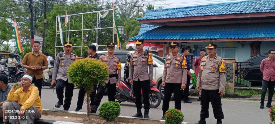 Kapolres Inhil Pantau Kelancaran Pendaftaran Calon Bupati dan Wakil Bupati