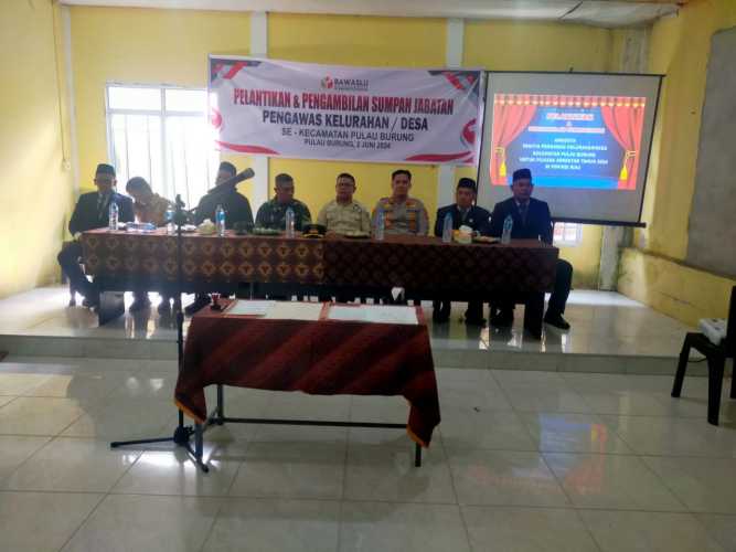 Danramil Pulau Burung Menghadiri Pengucapan sumpah dan Pelantikan PKD Se - Kecamatan