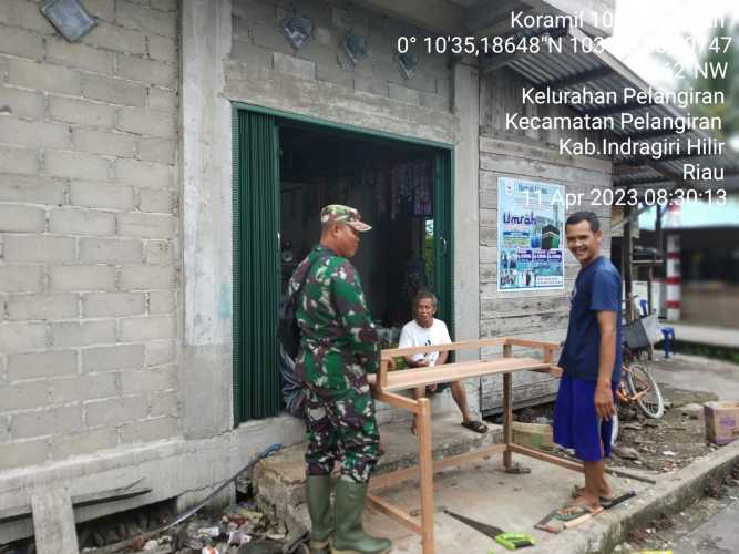 Babinsa Menciptakan Kenyamanan dalam Pelaksanaan Ibadah Puasa