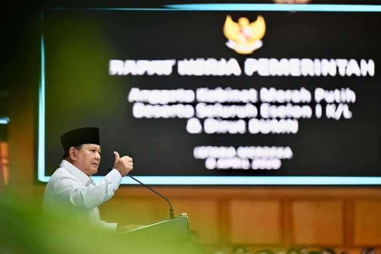 Rapat Kerja Pemerintah, Presiden Prabowo Tegaskan Indonesia Tetap Solid di Tengah Dinamika Global