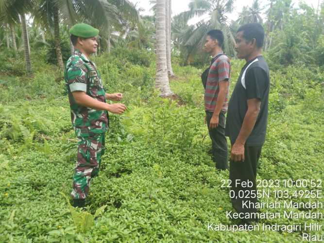 Babinsa Uji kepekaan Warga Terhadap Karhutlah