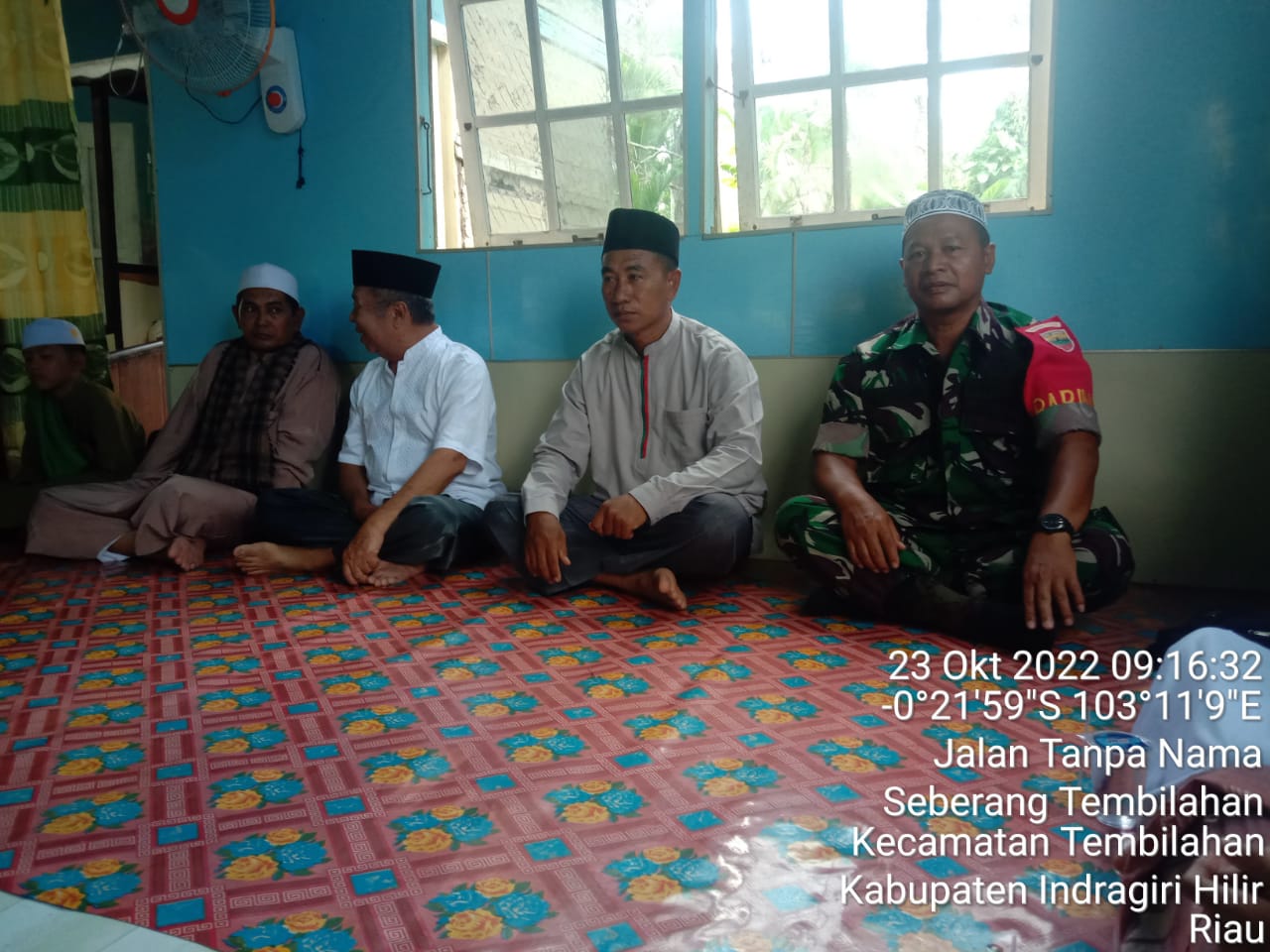 Sertu M.Yasin Babinsa Koramil 01/Tembilahan Menghadiri Majelis Maulid. Nabi Muhammad Saw