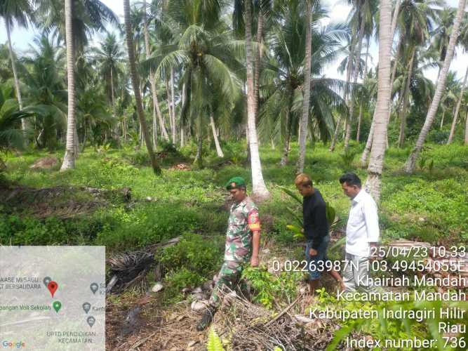 Pasca Lebaran, Serda Tulus Lumban Gaol Teruskan Monitoring Lahan