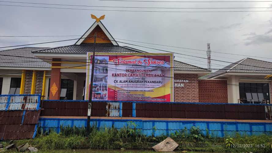 SELAMAT...!! Tembilahan Kota Punya Kantor Camat Baru yang Megah dan  Mewah