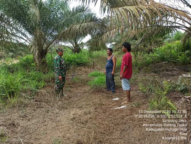 Babinsa Saling Sharing Bahas Masalah Pencegahan Karhutlah