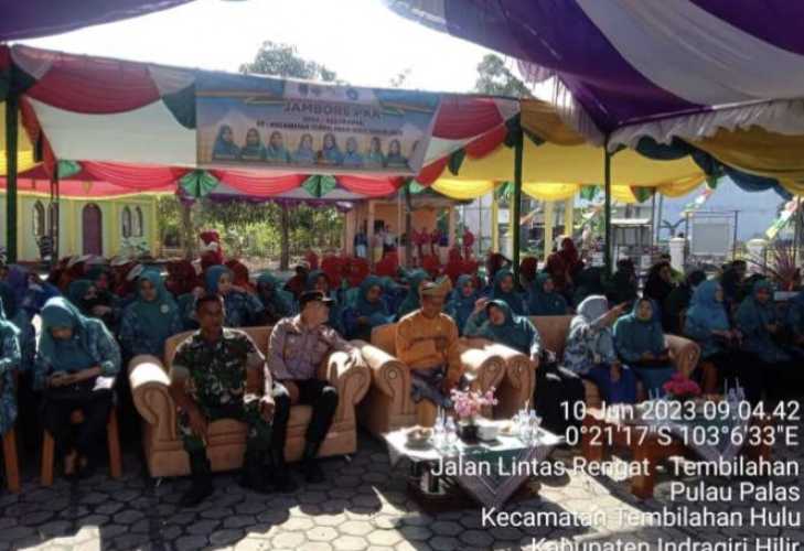 Pemdes Pulau Palas Hadiri  Pencanangan jambore PKK di Kecamatan Tembilahan Hulu