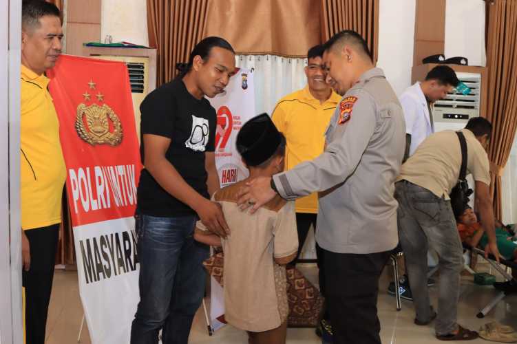 Polres Inhil Gelar Pemeriksaan Kesehatan Gratis dalam Rangka Hari Bhayangkara
