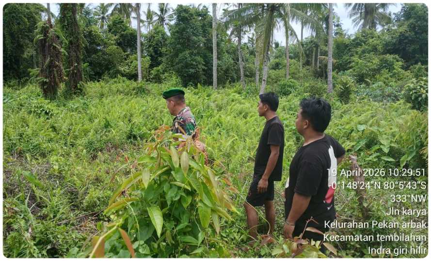 Babinsa Pekan Arba Jalankan Patroli Tapal Batas Secara Terpadu untuk Menjaga Wilayah Kelurahan