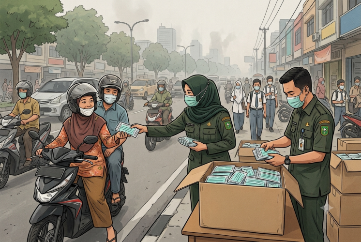 Hadapi Asap Karhutla, Diskes Riau Dapat Tambahan 15 Ribu Masker