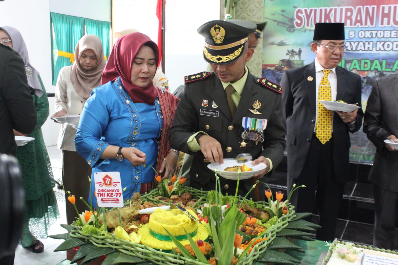 Kodim 0314/Inhil Menggelar Syukuran Peringatan HUT ke-77 TNI